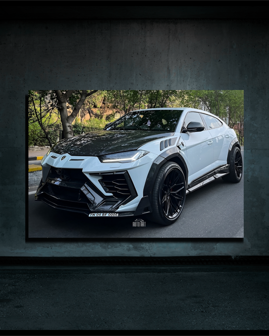 Poster NÉON Lamborghini URUS (LED blanche)