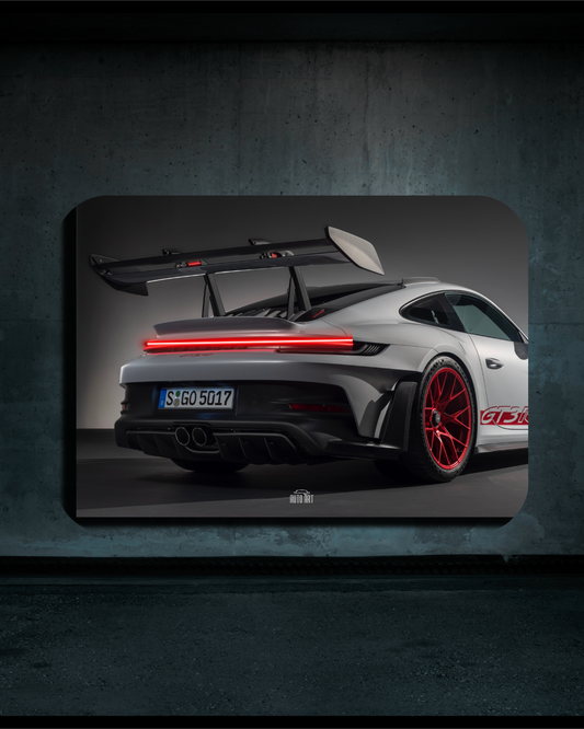 Poster NÉON GT3 RS NOIR (LED rouge)