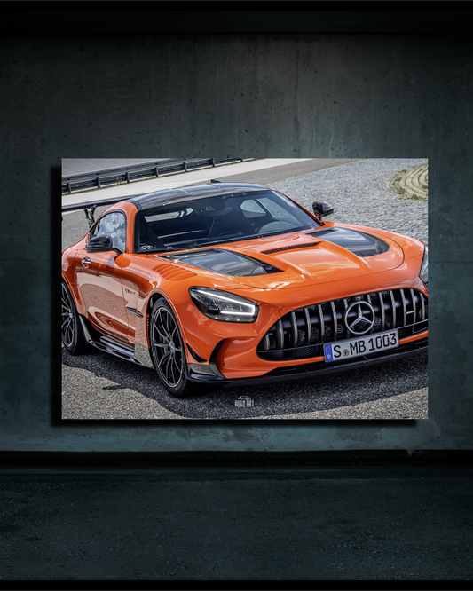 Poster NÉON Mercedes AMG GT Black Series (LED blanche)