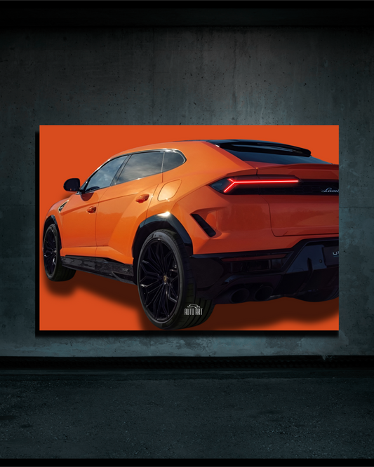 Poster NÉON Lamborghini URUS (LED rouge)